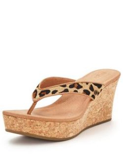 Ugg Australia Natassia Leopard Wedged Sandal